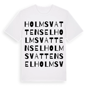 Holmsvattensel ordlek t-shirt – ekologisk bomull t-shirt från Pinshirt