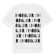 White t-shirt med Honkuri ordlek t-shirt