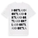 White t-shirt med Hortlax ordlek t-shirt