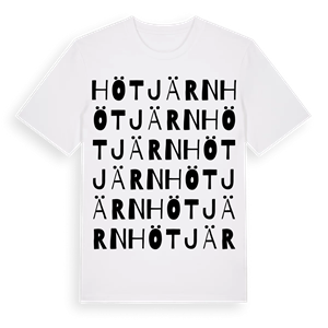 Hötjärn ordlek t-shirt – ekologisk bomull t-shirt från Pinshirt