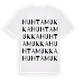 White t-shirt med Huhtamukka ordlek t-shirt