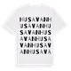 White t-shirt med Husavan ordlek t-shirt