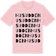 Pink Cotton t-shirt med Husudden ordlek t-shirt