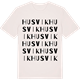 Vintage White t-shirt med Husvik ordlek t-shirt