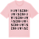 Pink Cotton t-shirt med Huvåsen ordlek t-shirt