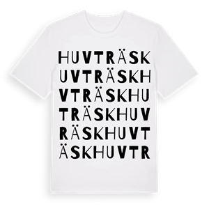 Huvträsk ordlek t-shirt – ekologisk bomull t-shirt från Pinshirt