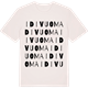 Vintage White t-shirt med Idivuoma ordlek t-shirt