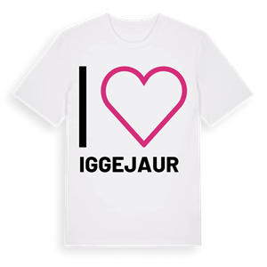 Jag älskar Iggejaur t-shirt stort tryck – ekologisk bomull t-shirt från Pinshirt