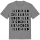 Mid Heather Gray t-shirt med Illråheden ordlek t-shirt
