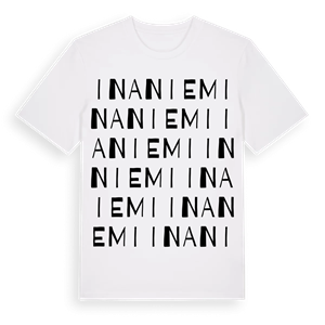 Inaniemi ordlek t-shirt – ekologisk bomull t-shirt från Pinshirt