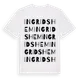 White t-shirt med Ingridshem ordlek t-shirt