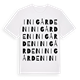 White t-shirt med Inigården ordlek t-shirt