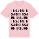 Pink Cotton t-shirt med Insjön ordlek t-shirt