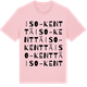 Pink Cotton t-shirt med Iso-Kenttä ordlek t-shirt