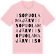 Pink Cotton t-shirt med Iso Puolamajärvi ordlek t-shirt