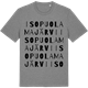 Mid Heather Gray t-shirt med Iso Puolamajärvi ordlek t-shirt