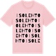 Pink Cotton t-shirt med Isolehto ordlek t-shirt