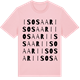 Pink Cotton t-shirt med Isosaari ordlek t-shirt