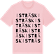 Pink Cotton t-shirt med Isträsk ordlek t-shirt