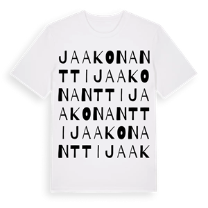 Jaakonantti ordlek t-shirt – ekologisk bomull t-shirt från Pinshirt