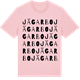 Pink Cotton t-shirt med Jägarbo ordlek t-shirt