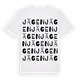 White t-shirt med Jägen ordlek t-shirt
