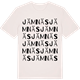 Vintage White t-shirt med Jämnäs ordlek t-shirt