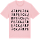 Pink Cotton t-shirt med Järpbäck ordlek t-shirt