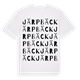 White t-shirt med Järpbäck ordlek t-shirt