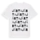 White t-shirt med Järta ordlek t-shirt