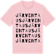 Pink Cotton t-shirt med Järventaus ordlek t-shirt