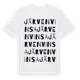 White t-shirt med Järvenvinsa ordlek t-shirt