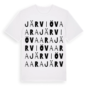 Järviövaara ordlek t-shirt – ekologisk bomull t-shirt från Pinshirt