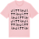 Pink Cotton t-shirt med Jåttåm ordlek t-shirt