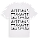 White t-shirt med Jåttåm ordlek t-shirt