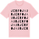 Pink Cotton t-shirt med Jerfojaur ordlek t-shirt