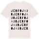 Vintage White t-shirt med Jerfojaur ordlek t-shirt