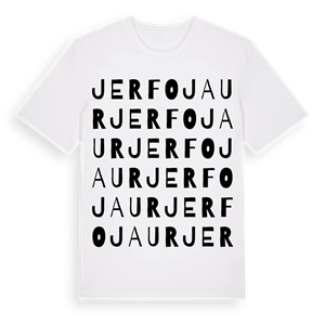 Jerfojaur ordlek t-shirt – ekologisk bomull t-shirt från Pinshirt