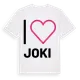 White t-shirt med Jag älskar Joki t-shirt stort tryck