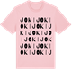 Pink Cotton t-shirt med Joki ordlek t-shirt