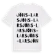 White t-shirt med Jöns-Lars ordlek t-shirt