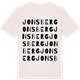 Vintage White t-shirt med Jonsberg ordlek t-shirt