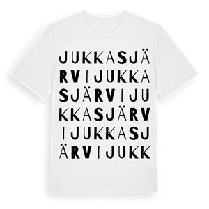 Jukkasjärvi ordlek t-shirt – ekologisk bomull t-shirt från Pinshirt