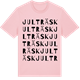 Pink Cotton t-shirt med Julträsk ordlek t-shirt
