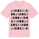Pink Cotton t-shirt med Junosuando ordlek t-shirt