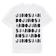 White t-shirt med Junosuando ordlek t-shirt