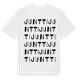 White t-shirt med Juntti ordlek t-shirt