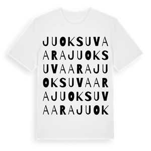 Juoksuvaara ordlek t-shirt – ekologisk bomull t-shirt från Pinshirt