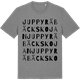 Mid Heather Gray t-shirt med Juppyräbäckskojan ordlek t-shirt