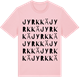 Pink Cotton t-shirt med Jyrkkä ordlek t-shirt
